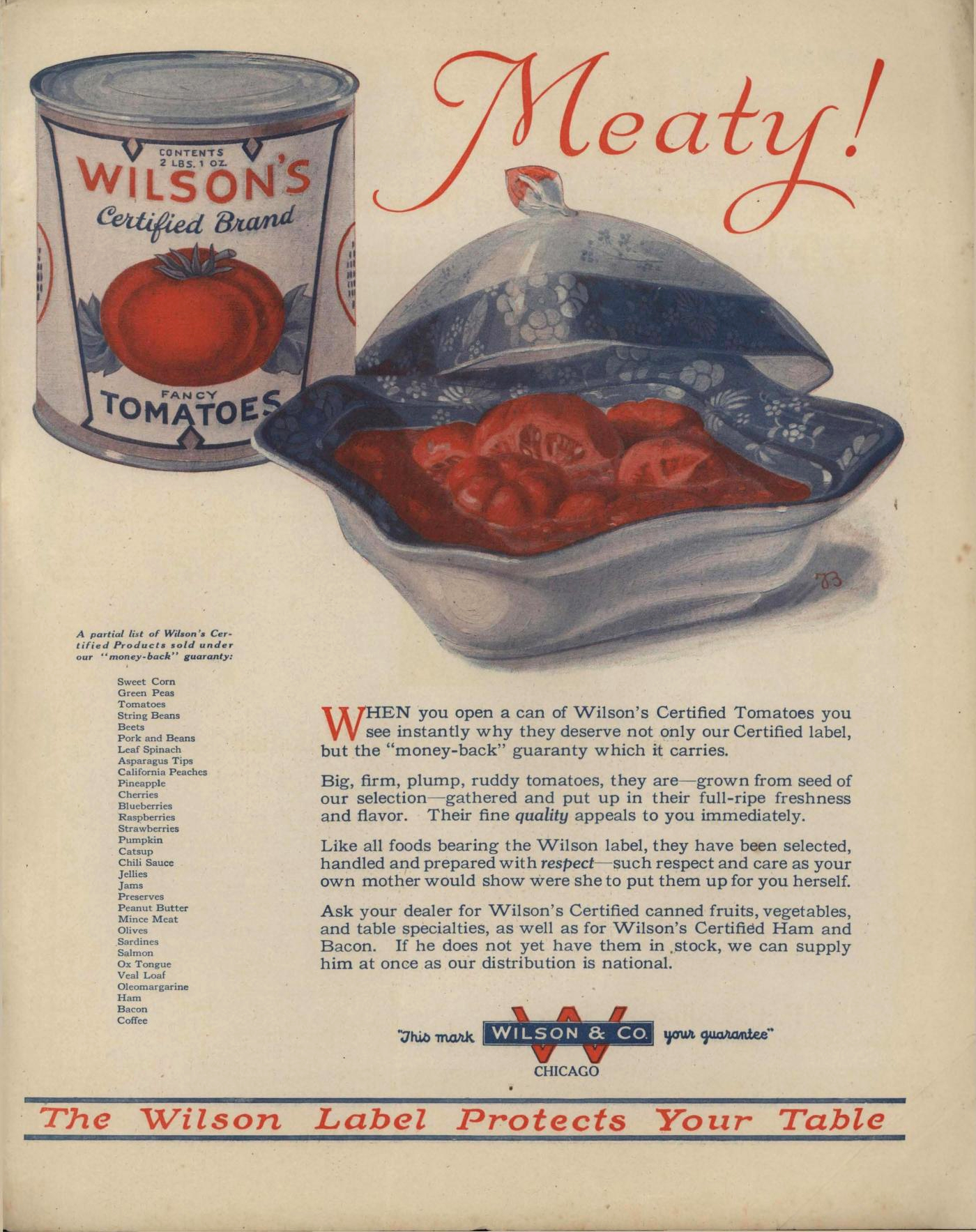 Wilson's, 1919