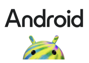 The Android logo appears, an alien creature with two antennae and multicolored skin
