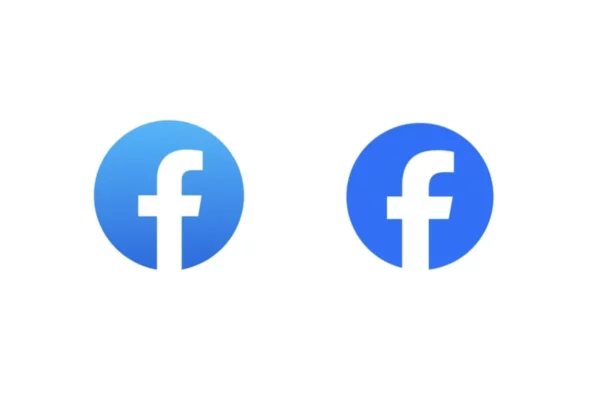 The previous and current Facebook logos