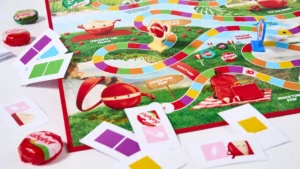 A classic Candyland board game updated to include Babybel inspired cheese characters and new gameplay