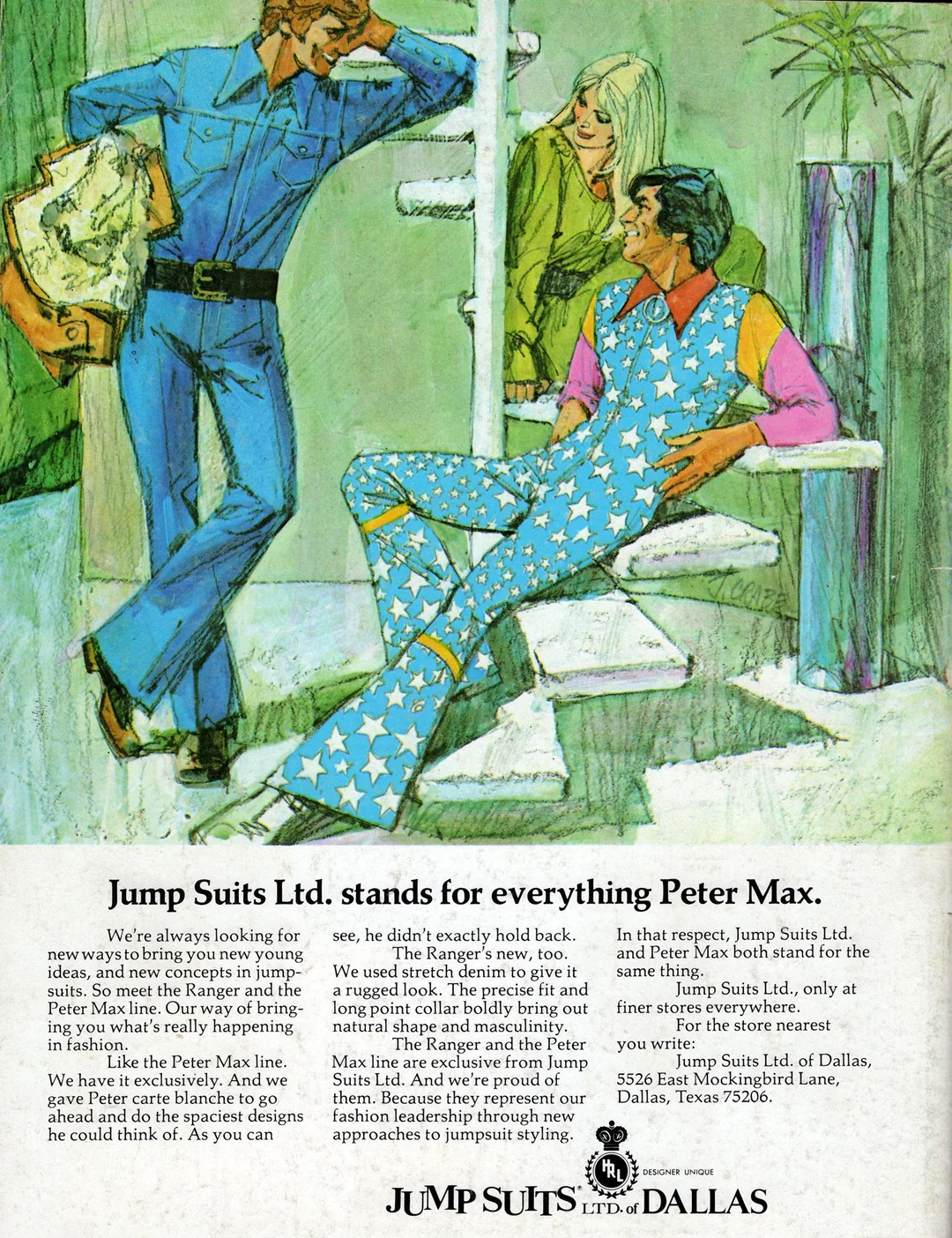 Jump Suits Ltd. stands for everything Peter Max.