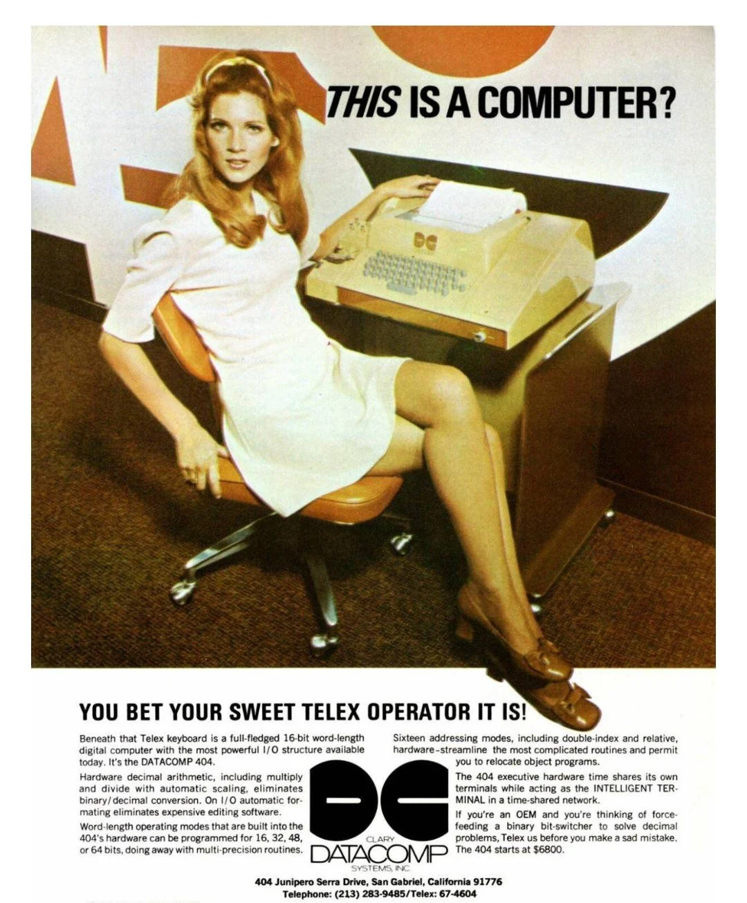 THIS IS A COMPUTER? YOU BET YOUR SWEET TELEX OPERATOR IT IS!