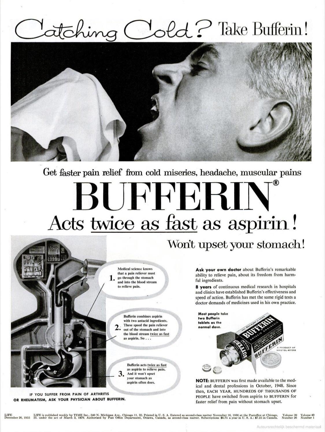 Bufferin, 1955