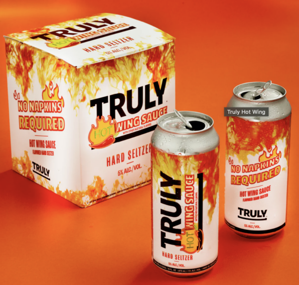 Truly Hot Wing flavored seltzer