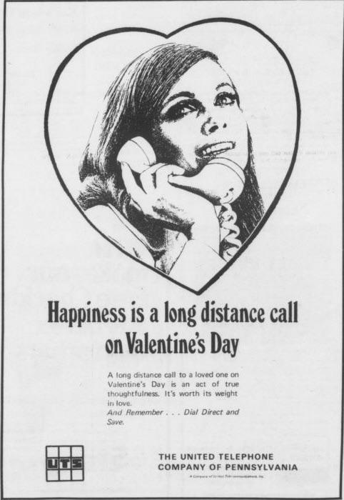 Happiness is a long distance call on Valentine's Day