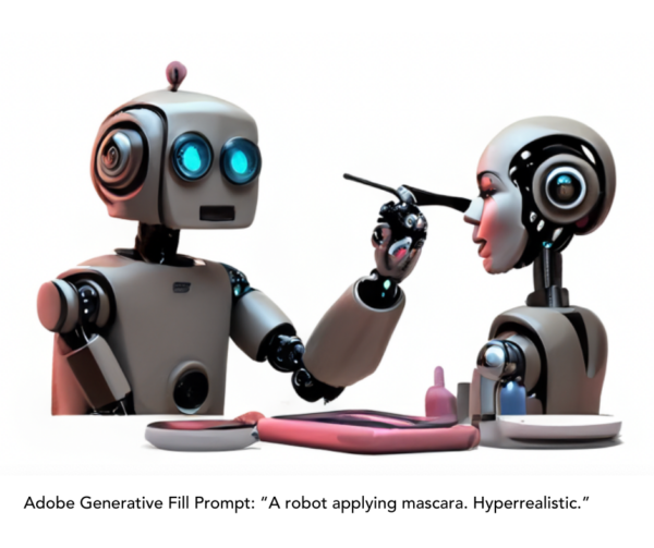 AI Prompt: A robot applying mascara.