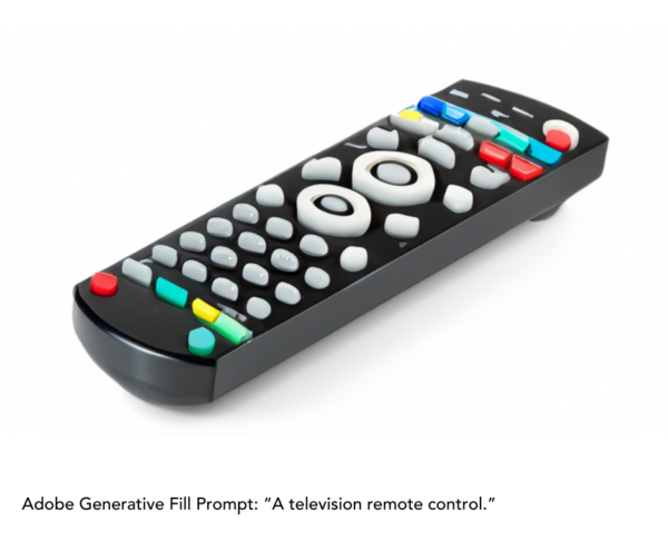 AI Prompt: Television remote control.