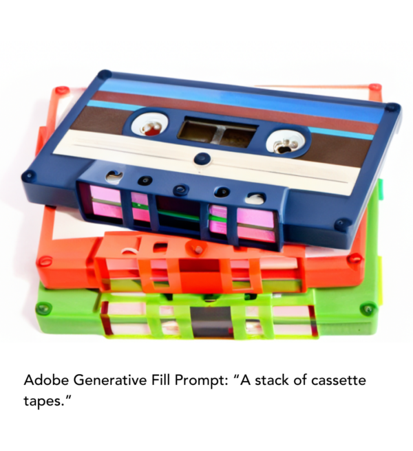 AI Prompt: A stack of cassette tapes.